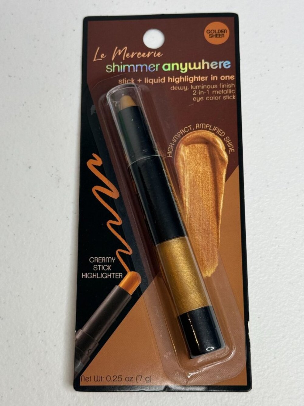 Le Mercerie Shimmer Anywhere Golden Sheen Gold Metallic Eye Highlighter Glam
